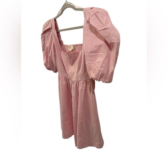 NWTG Anthropologie Maeve Puff-Sleeve Square Neck Mini Dress Size Medium - Picture 6 of 10